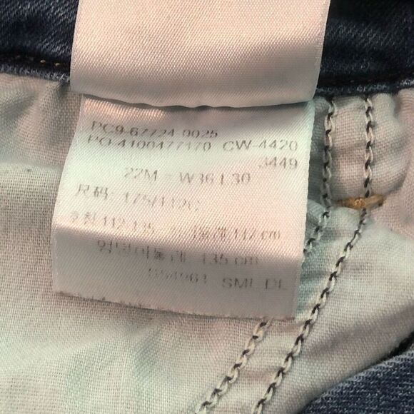 levi strauss mid rise slim w38 l30 medium wash straight leg plus size - Picture 5 of 10